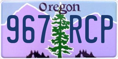 OR license plate 967RCP