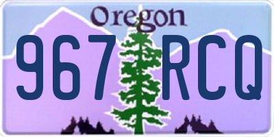 OR license plate 967RCQ