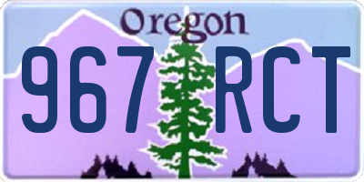 OR license plate 967RCT