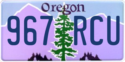 OR license plate 967RCU