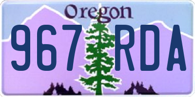 OR license plate 967RDA