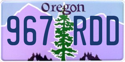 OR license plate 967RDD