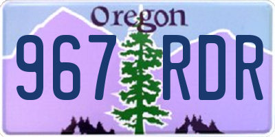 OR license plate 967RDR
