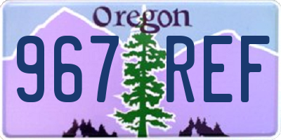 OR license plate 967REF