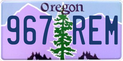 OR license plate 967REM
