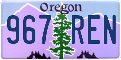 OR license plate 967REN