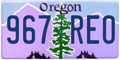 OR license plate 967REO