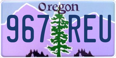 OR license plate 967REU