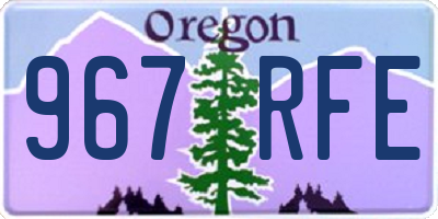 OR license plate 967RFE