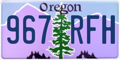OR license plate 967RFH