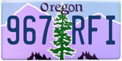 OR license plate 967RFI