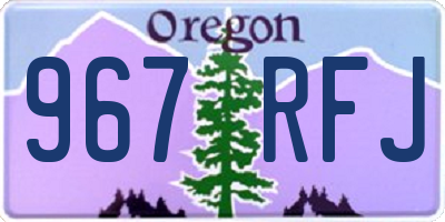 OR license plate 967RFJ