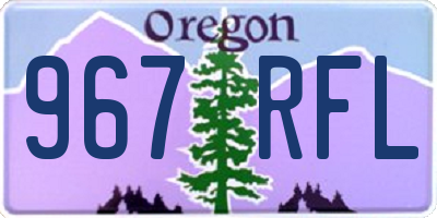 OR license plate 967RFL