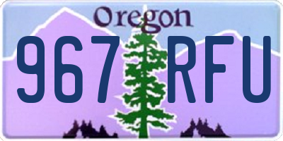 OR license plate 967RFU