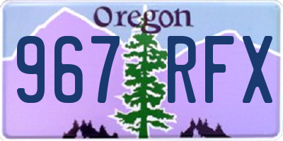 OR license plate 967RFX