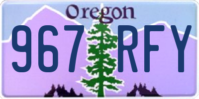 OR license plate 967RFY