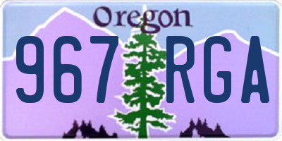 OR license plate 967RGA