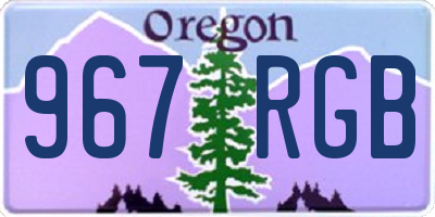 OR license plate 967RGB
