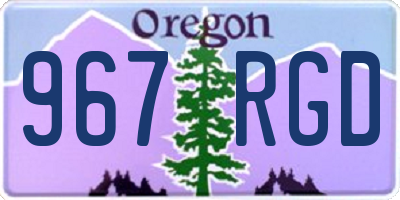 OR license plate 967RGD