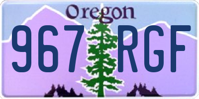 OR license plate 967RGF