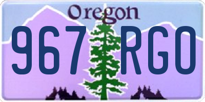 OR license plate 967RGO