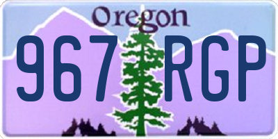 OR license plate 967RGP