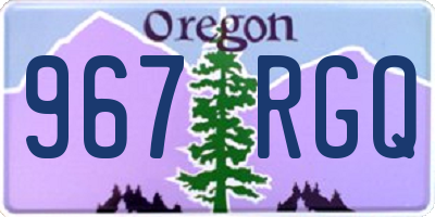 OR license plate 967RGQ