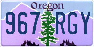 OR license plate 967RGY