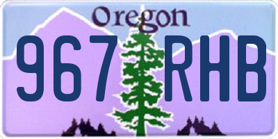 OR license plate 967RHB