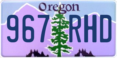 OR license plate 967RHD