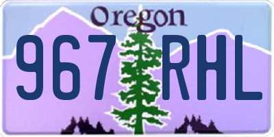 OR license plate 967RHL