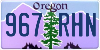 OR license plate 967RHN