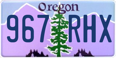 OR license plate 967RHX