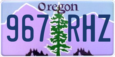 OR license plate 967RHZ