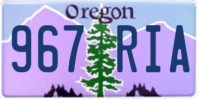 OR license plate 967RIA