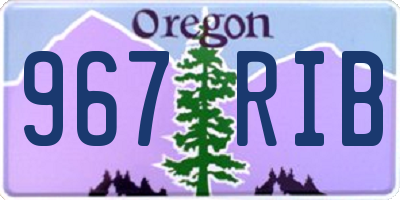 OR license plate 967RIB