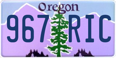 OR license plate 967RIC