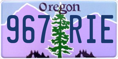 OR license plate 967RIE