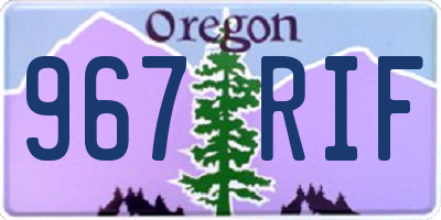 OR license plate 967RIF