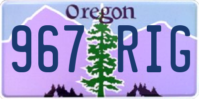 OR license plate 967RIG