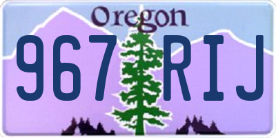 OR license plate 967RIJ