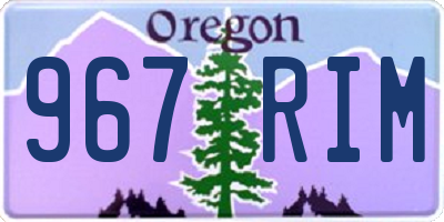 OR license plate 967RIM