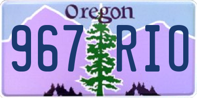 OR license plate 967RIO
