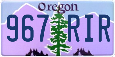 OR license plate 967RIR