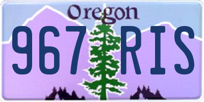 OR license plate 967RIS