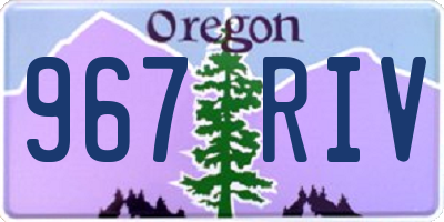 OR license plate 967RIV