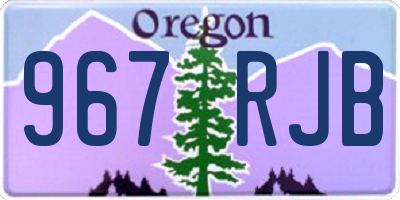 OR license plate 967RJB