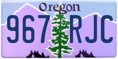 OR license plate 967RJC