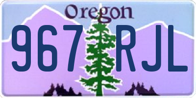 OR license plate 967RJL