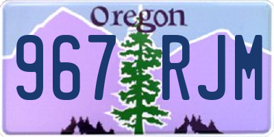 OR license plate 967RJM